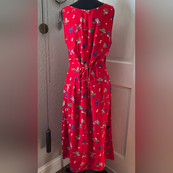 Vintage Nina Piccalino Red Novelty Hat/Floral Dress - Picture 5 of 8